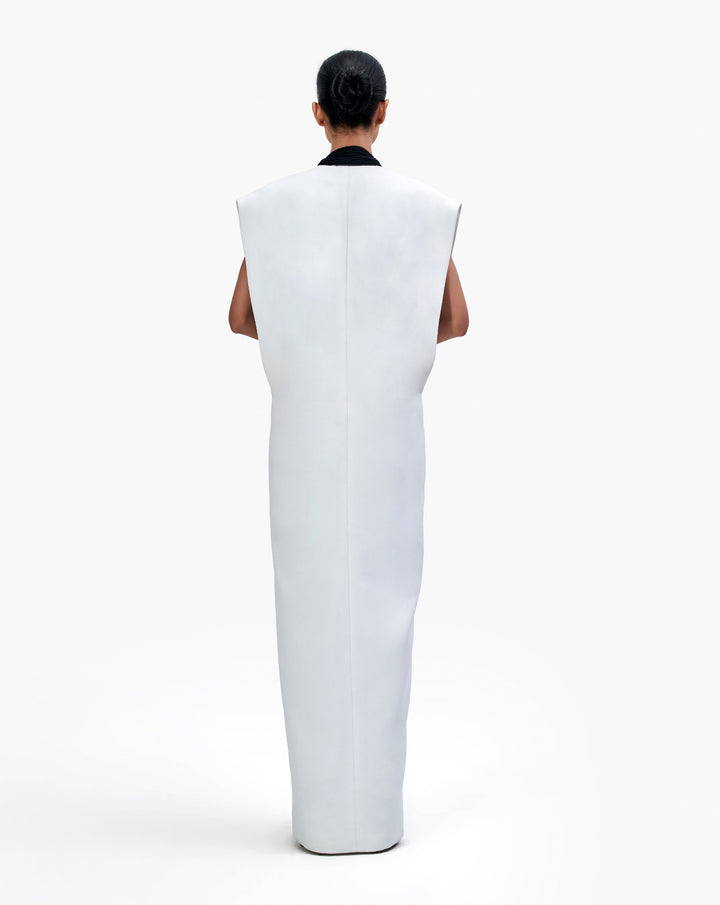 The White Oversized Tuxedo Dress