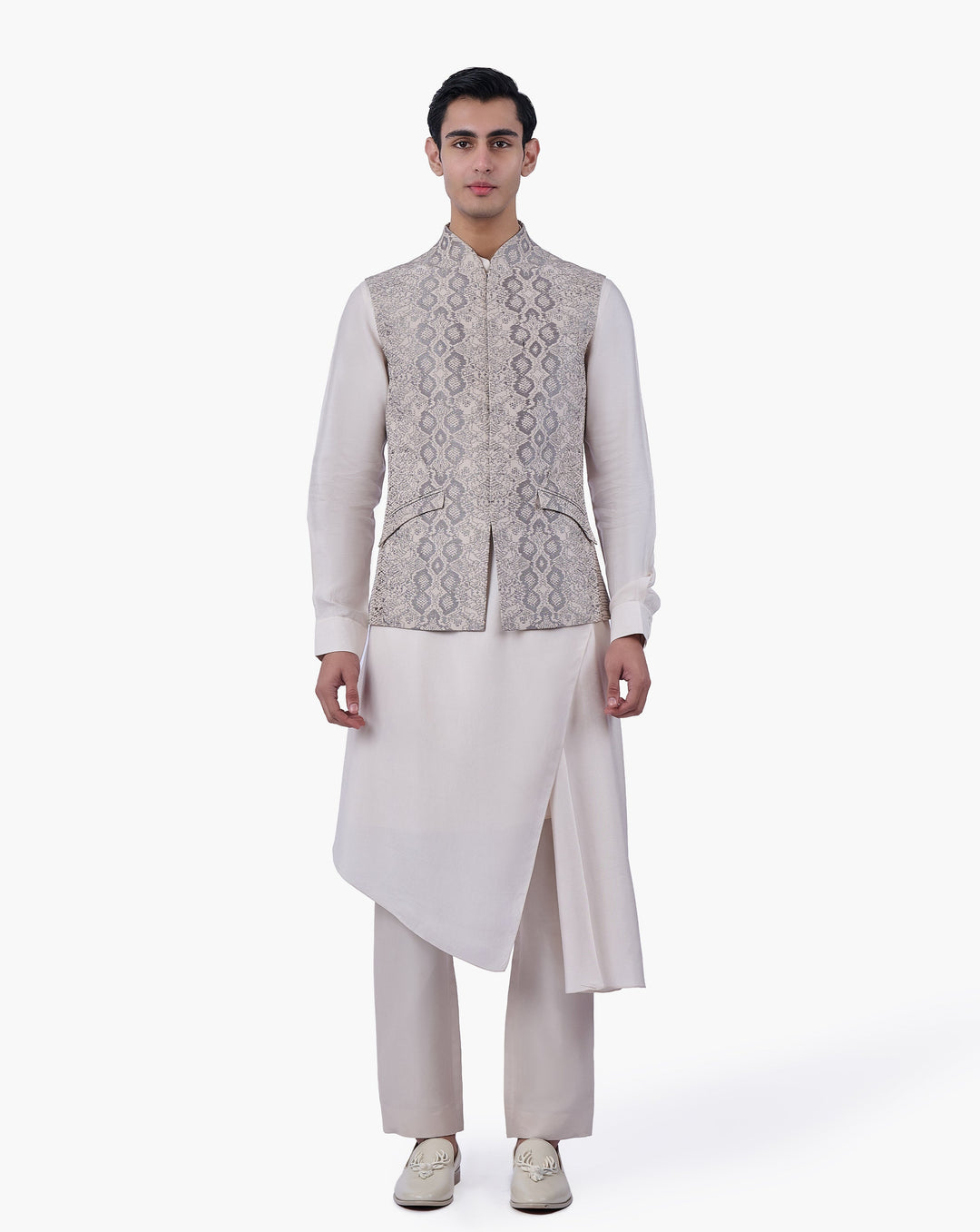 Silver Scale Nehru Jacket