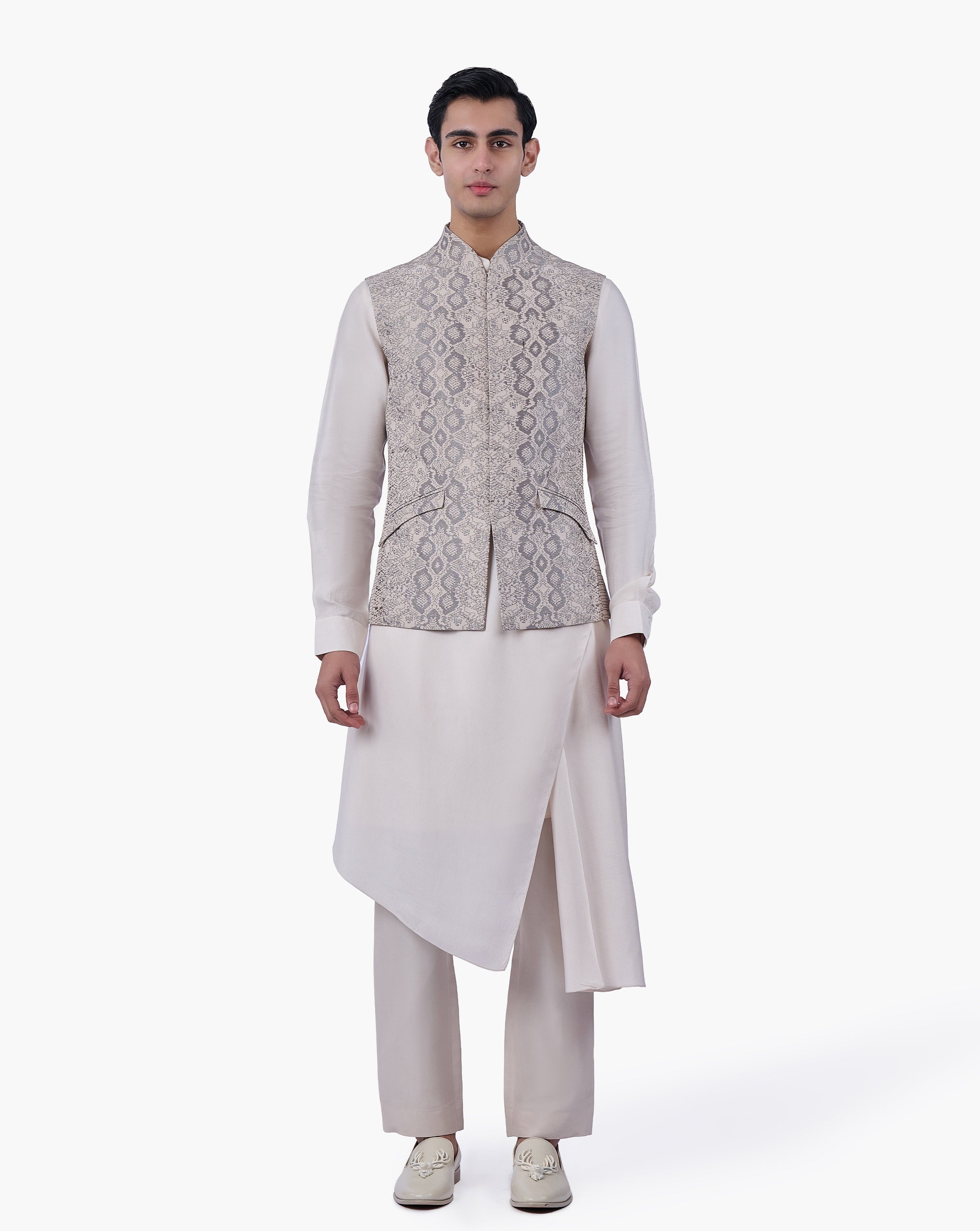 Silver Scale Nehru Jacket