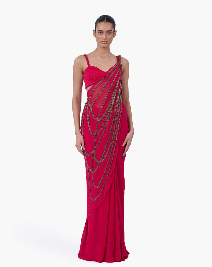 The Cascade Chain Saree