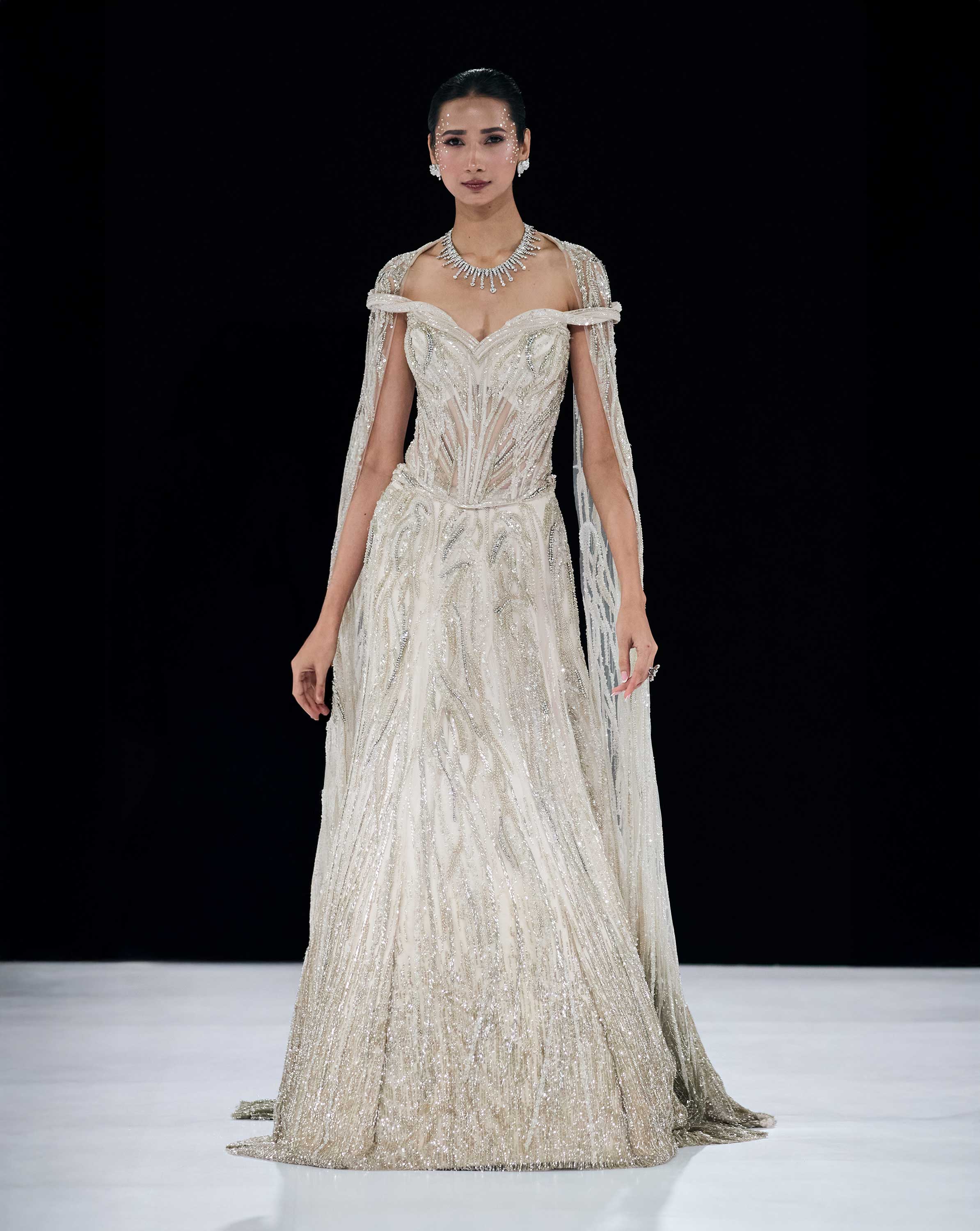 Crystalline Architecture Lehenga