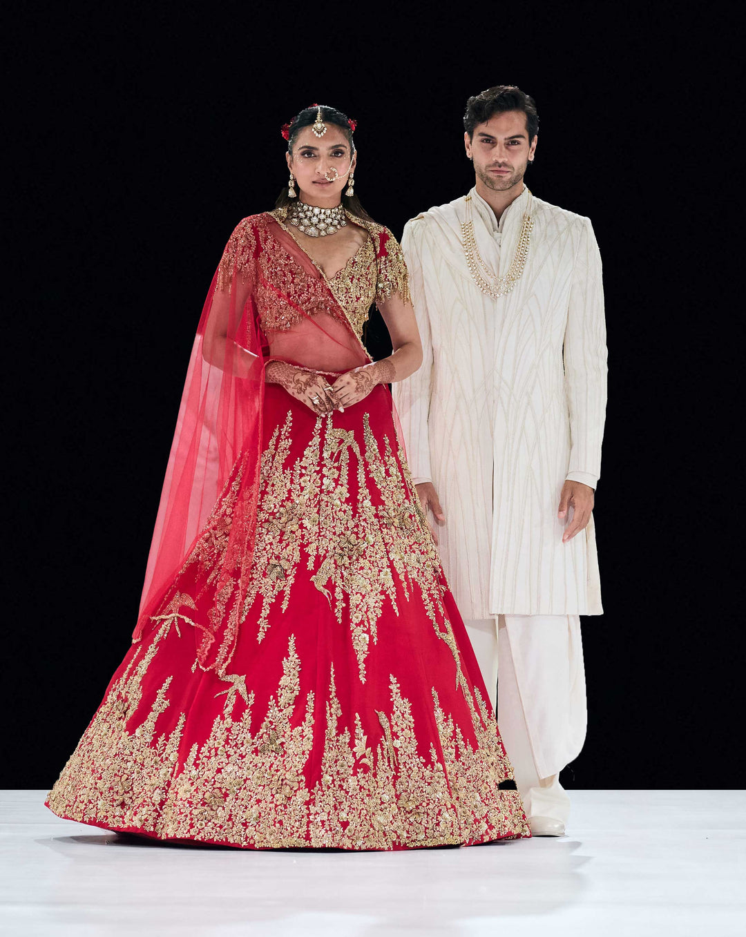 The Eos Ember Lehenga