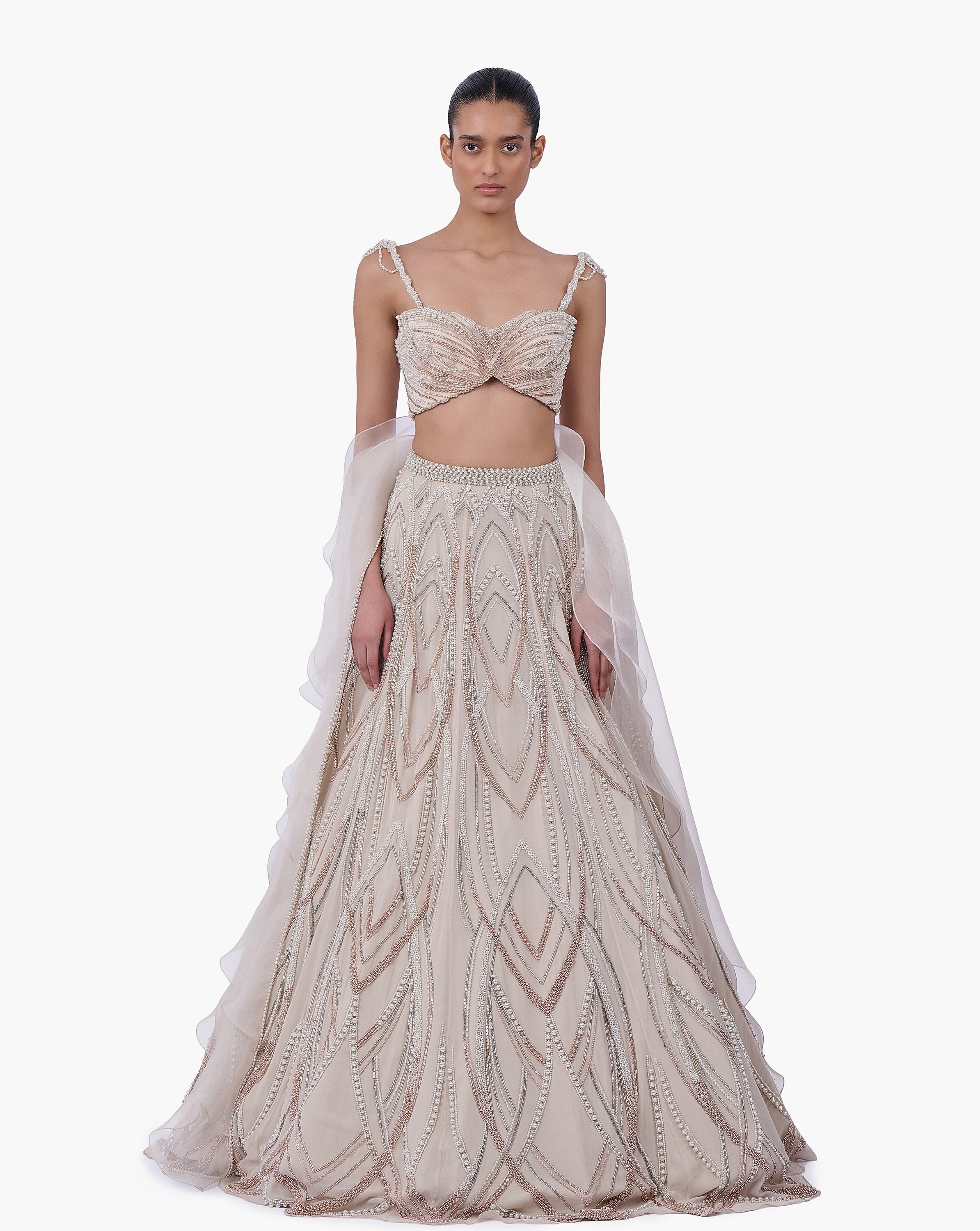 The Aureate Bloom Lehenga