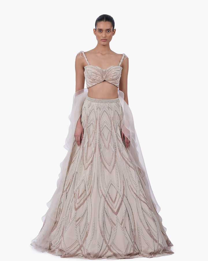 The Aureate Bloom Lehenga
