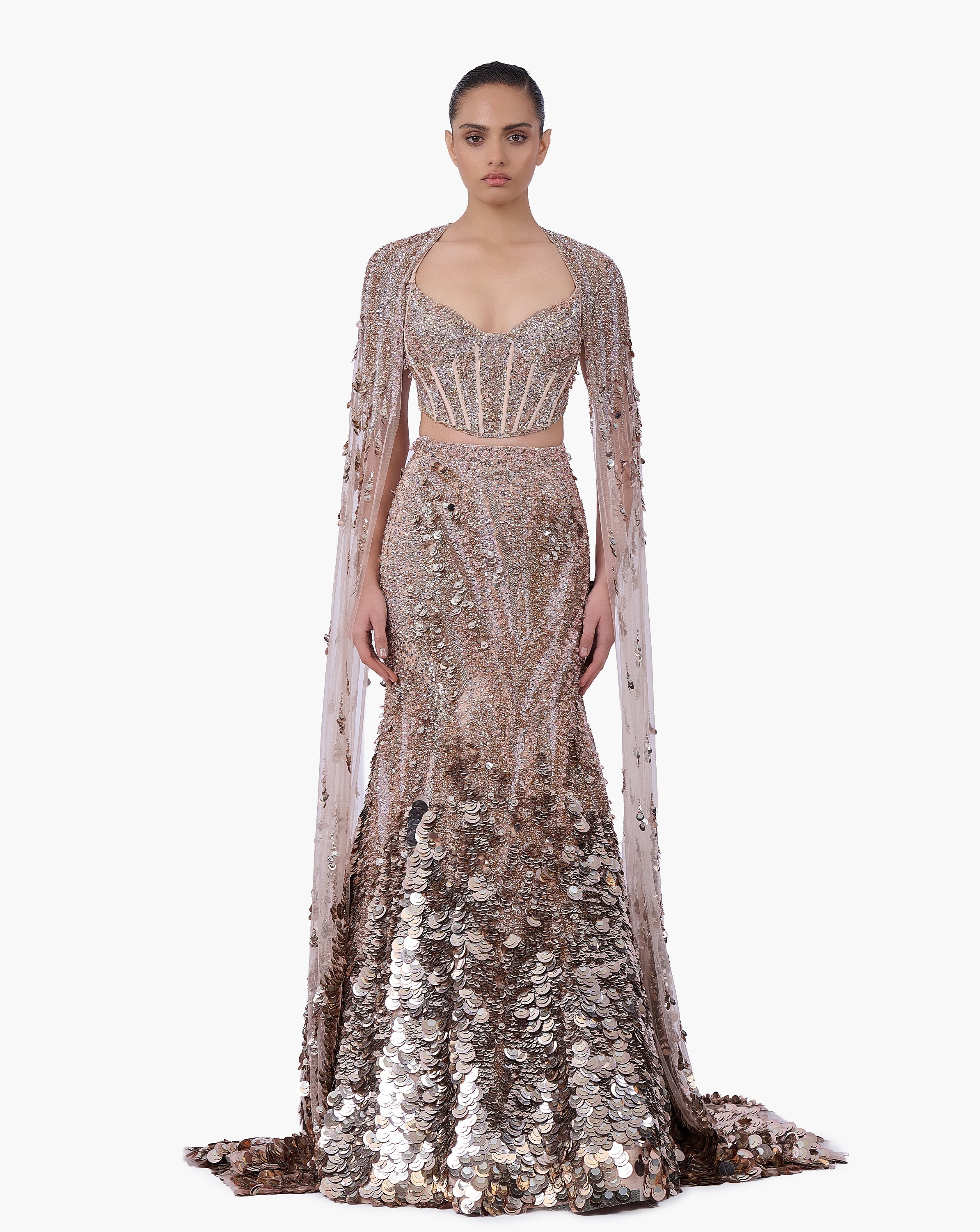 Crystallised Scale Lehenga