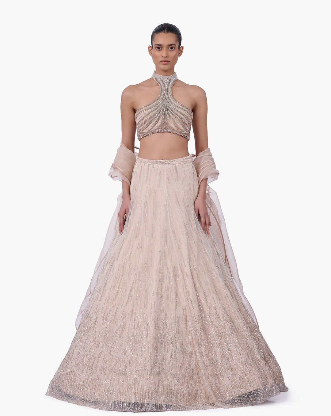The Embellished Halter Lehenga