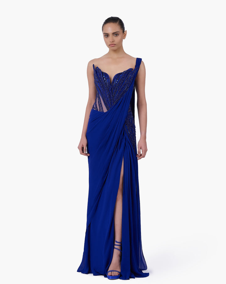 The Embellished Bodice Saree Gown