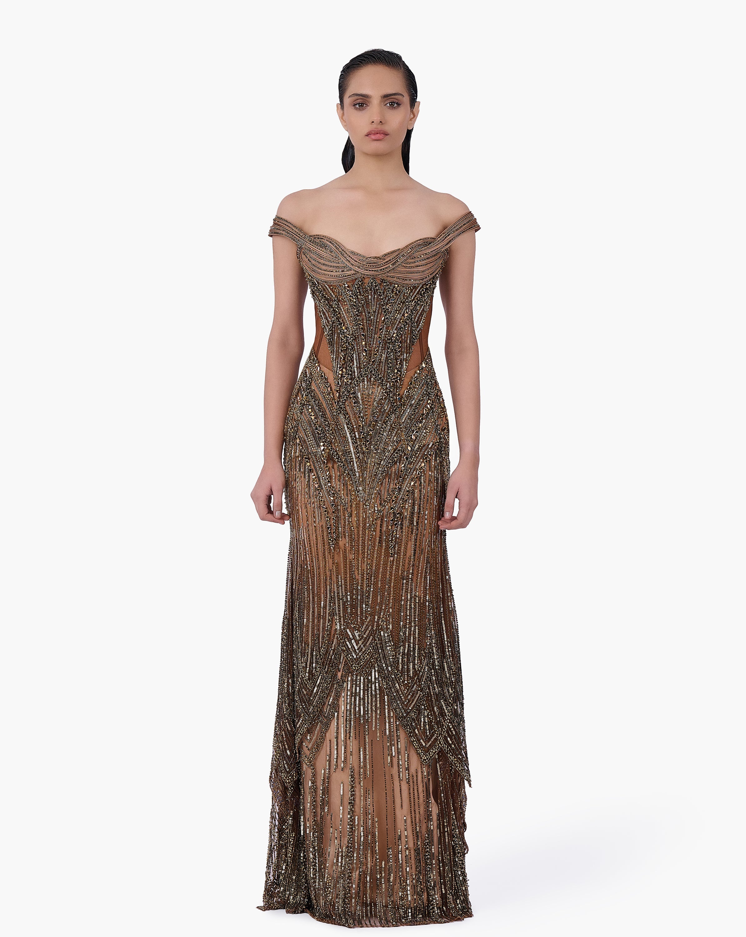 The Regalia Net Gown