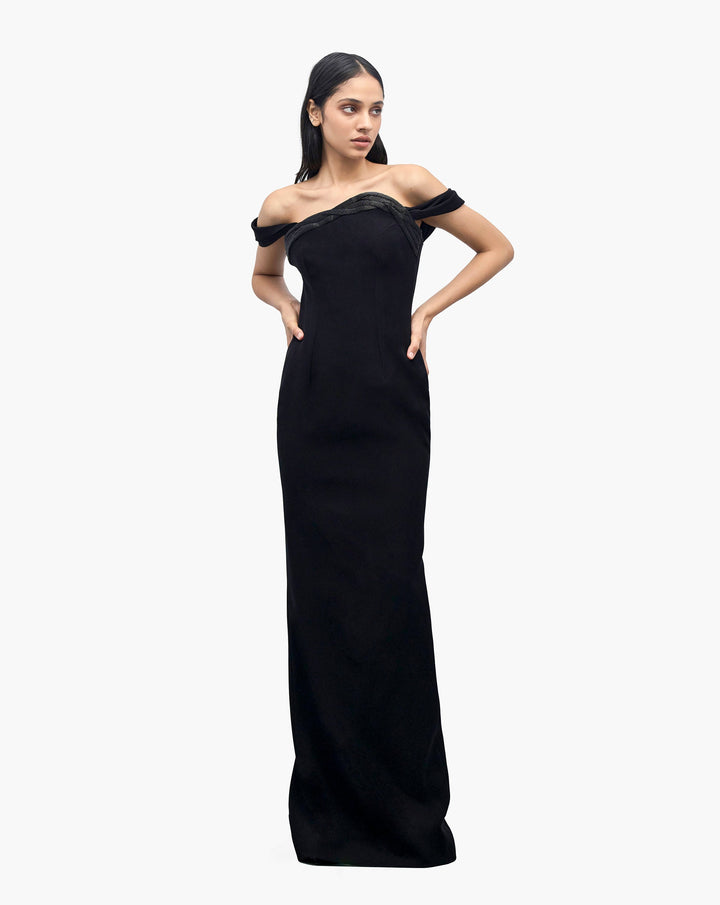 The Noir Column Gown