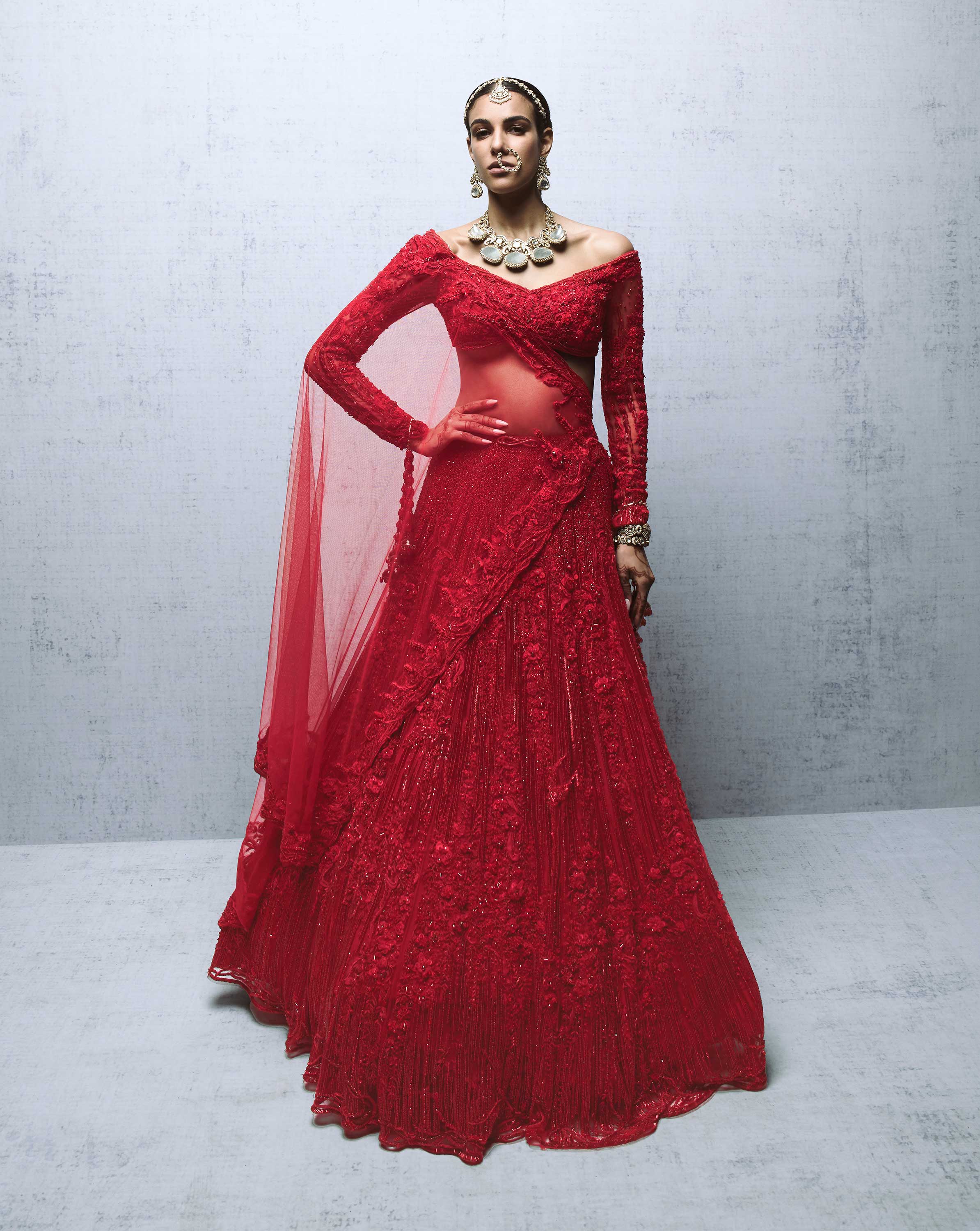 Vermillion Oath Lehenga