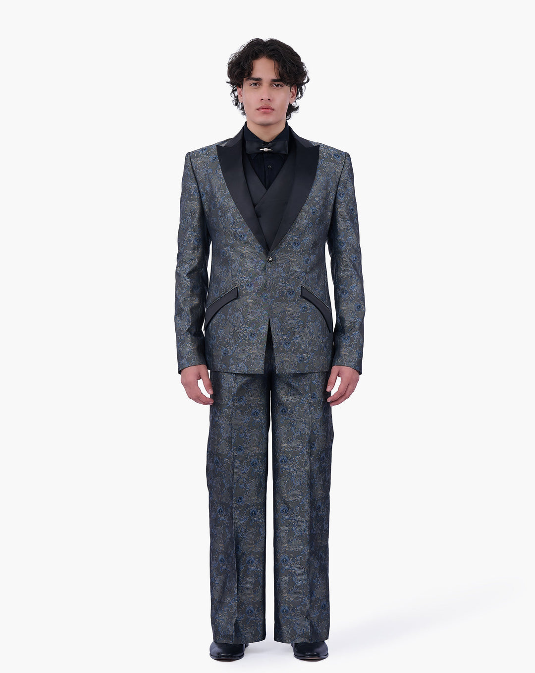 Metallic Paisley Jacquard Tuxedo
