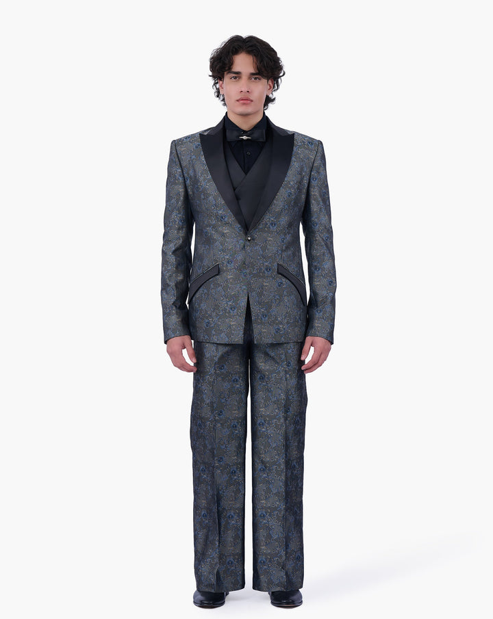 Metallic Paisley Jacquard Tuxedo