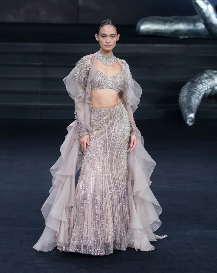 Anatomical Crystal Lehenga