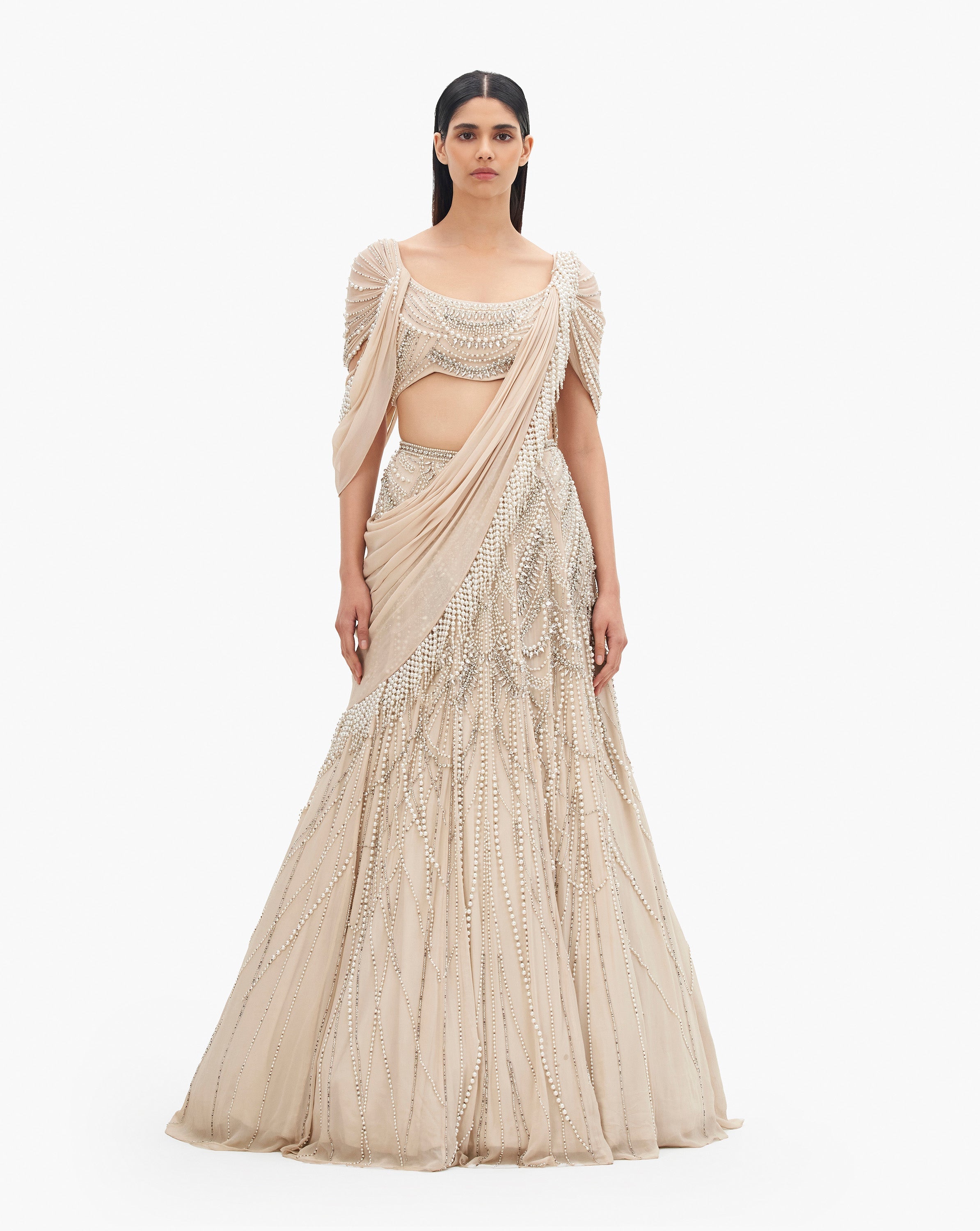 Gaurav Gupta pearl embroidered lehenga design