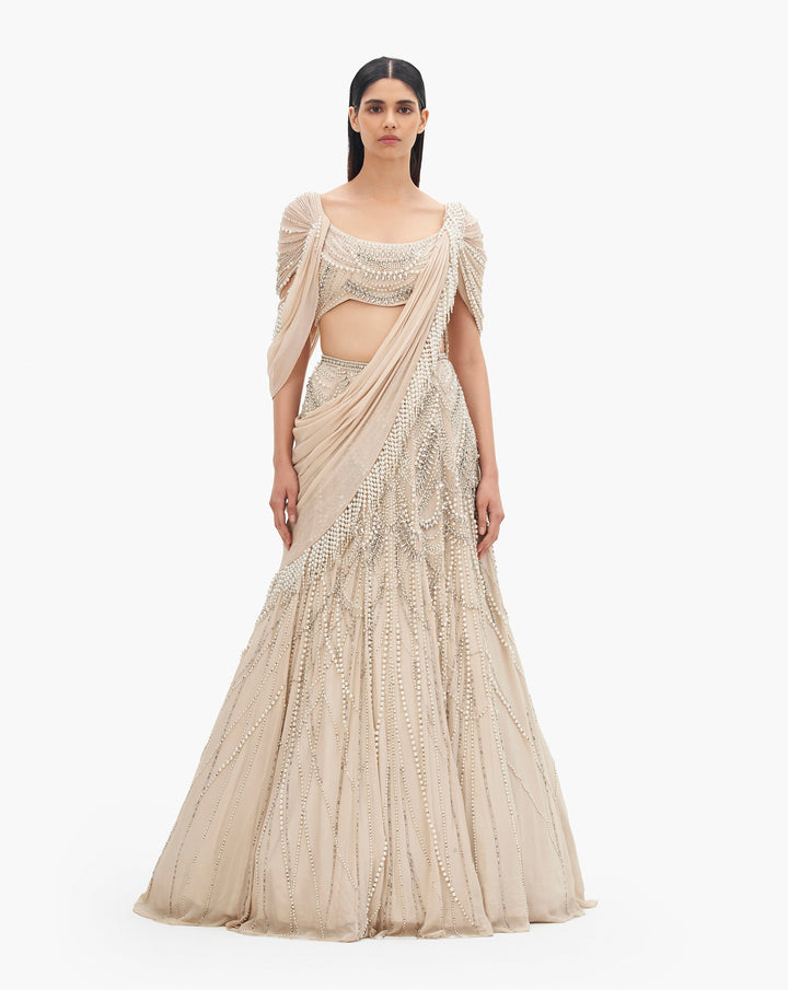 Gaurav Gupta pearl embroidered lehenga design