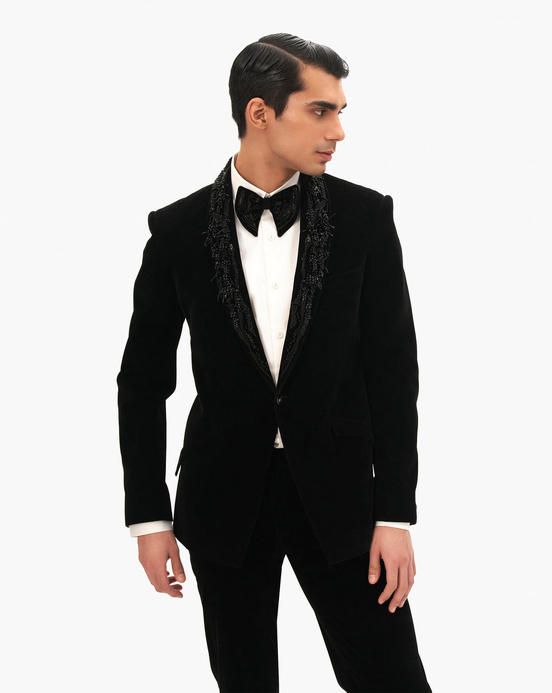 Classic Embroidered Lapel Tuxedo