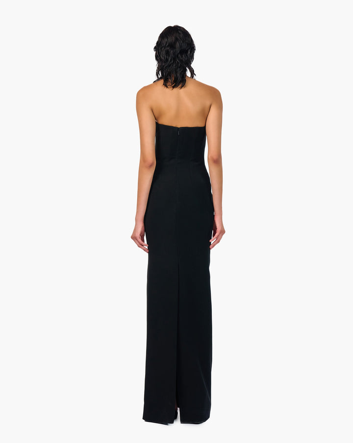 The Nyx Silver Drip Column Gown