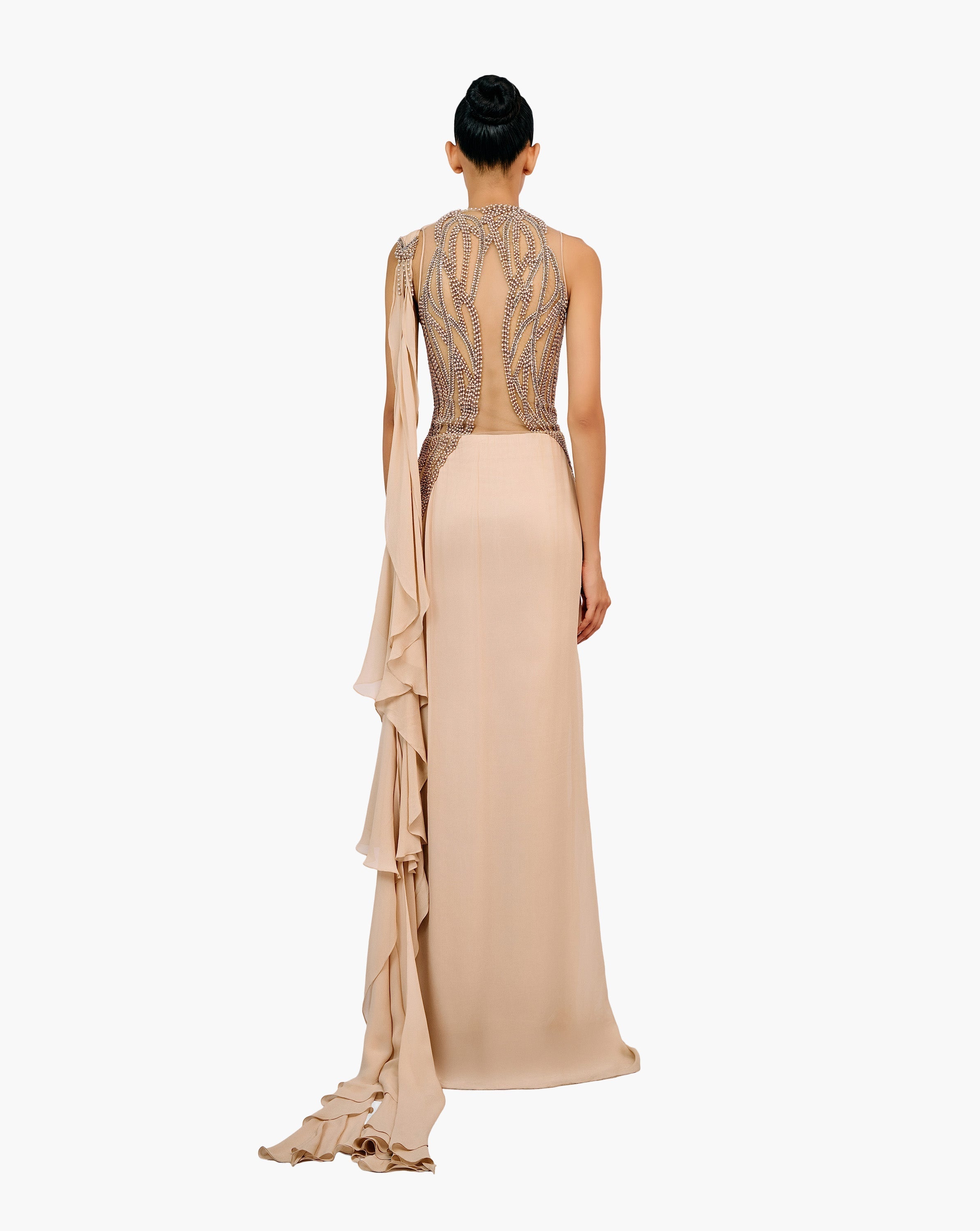 The Anatomical Pearl Saree Gown