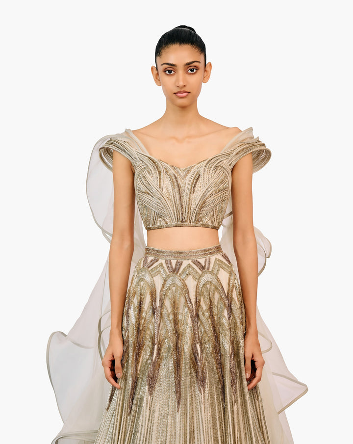 The Ether Sculpted Lehenga