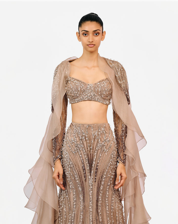 The Zephyr Cape Lehenga