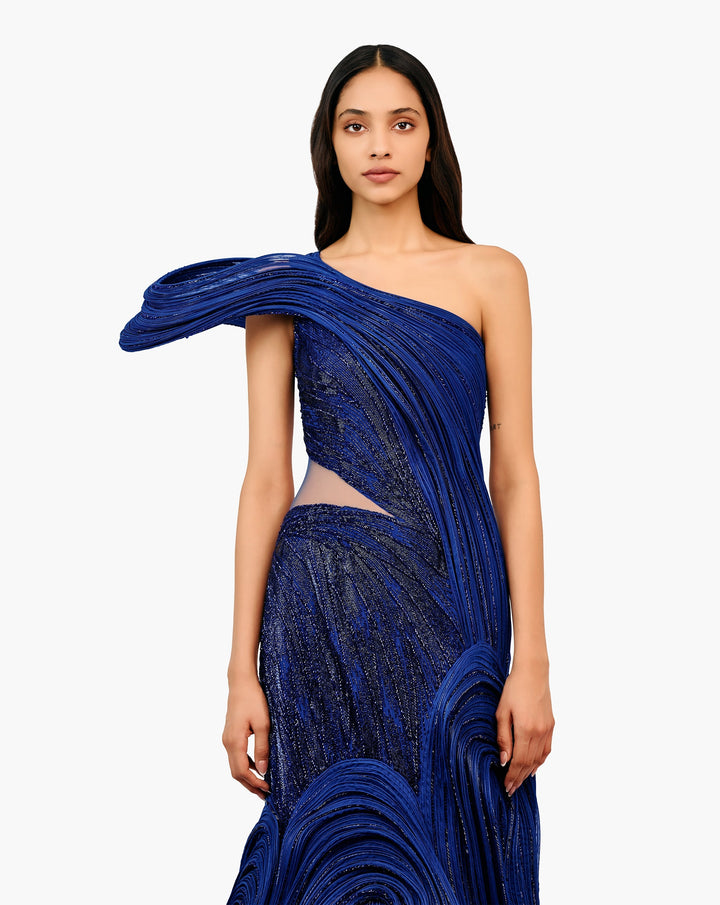 The Electric Sculpted Glow Gown