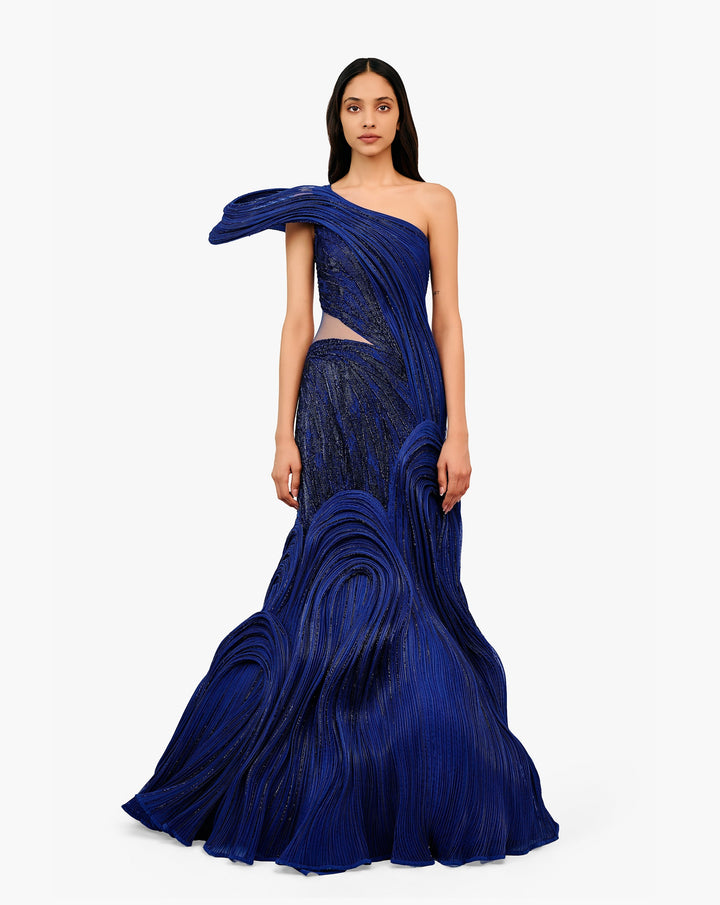 The Electric Sculpted Glow Gown