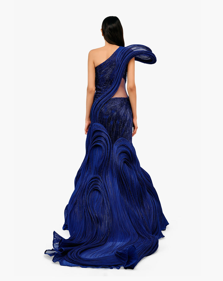 The Electric Sculpted Glow Gown