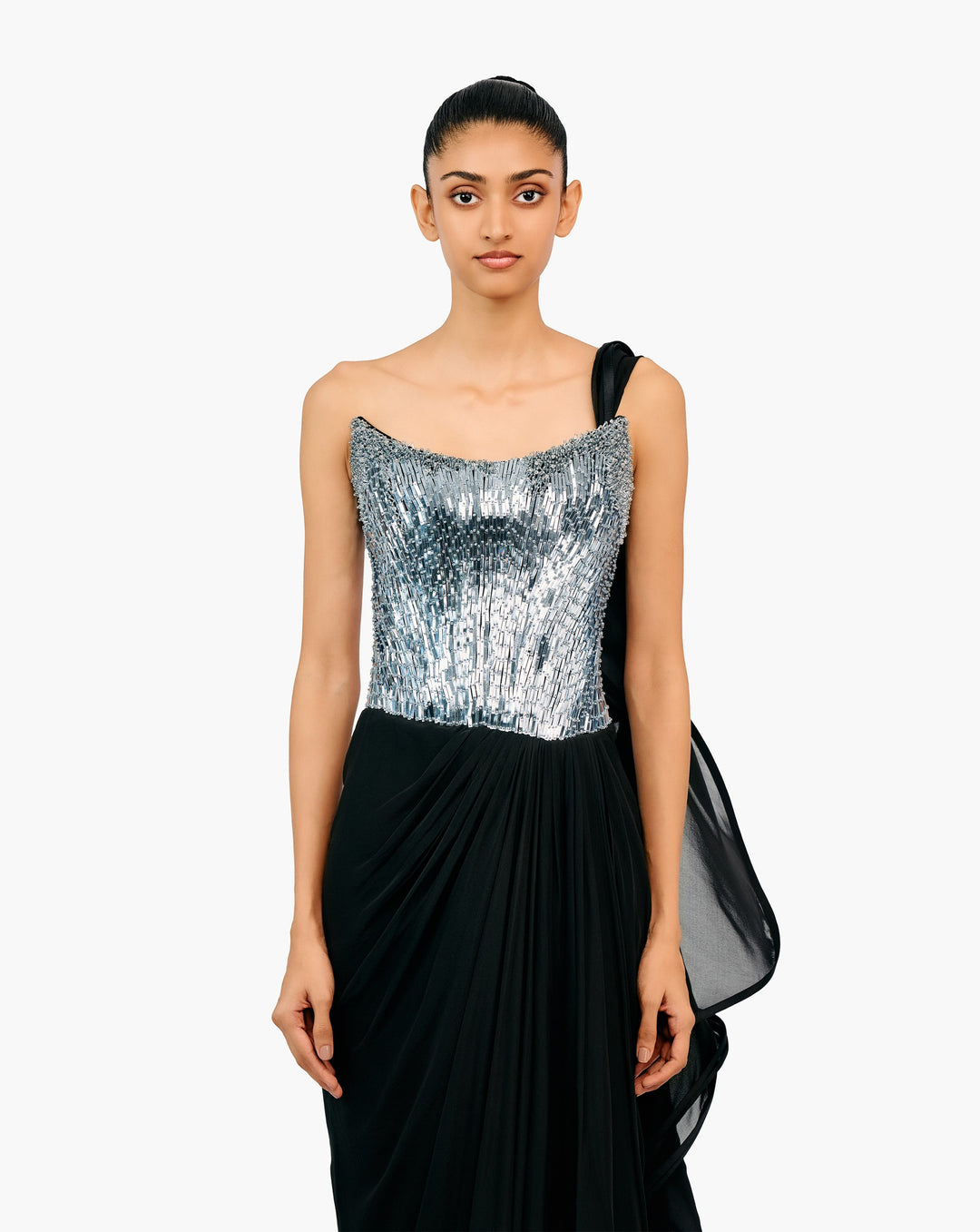The Comet Refraction Saree Gown