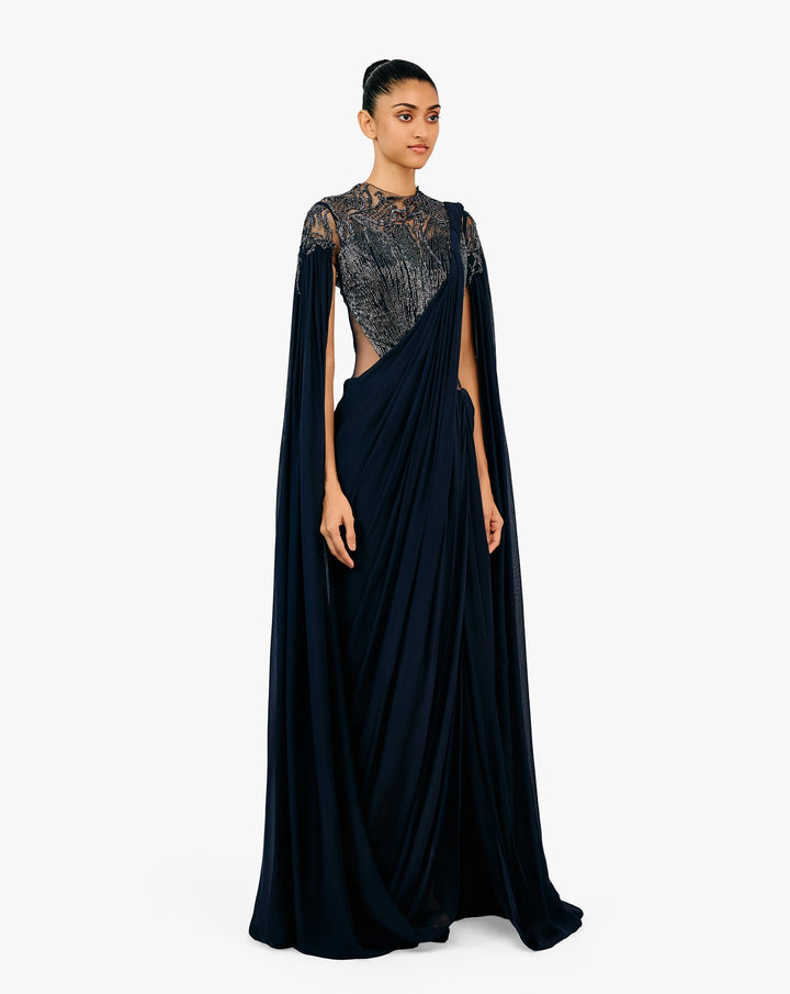 The Eclipse Realm Saree Gown