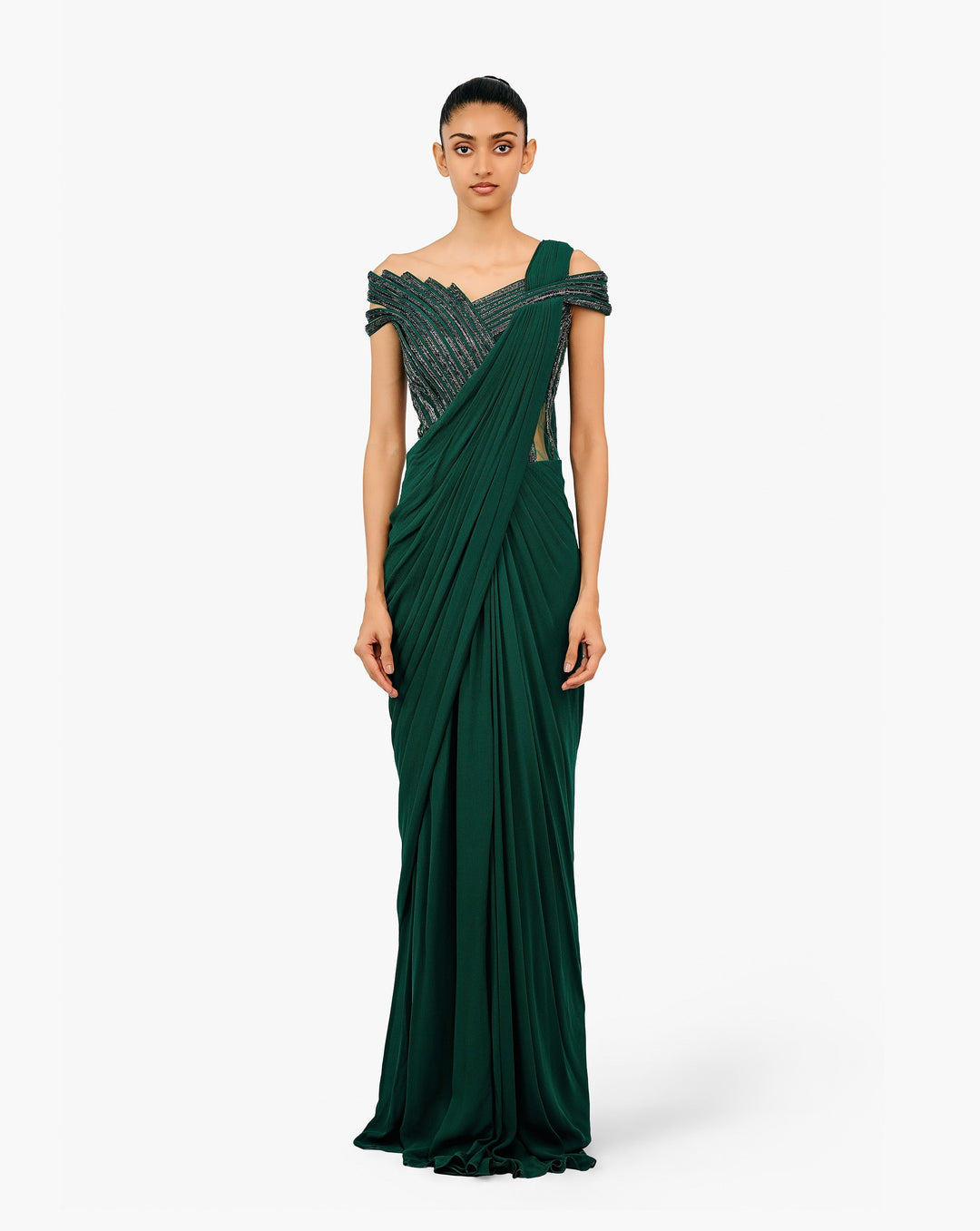 The Orbit Bloom Saree Gown