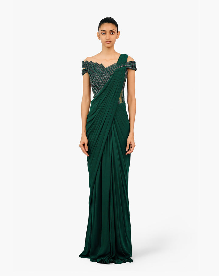 The Orbit Bloom Saree Gown
