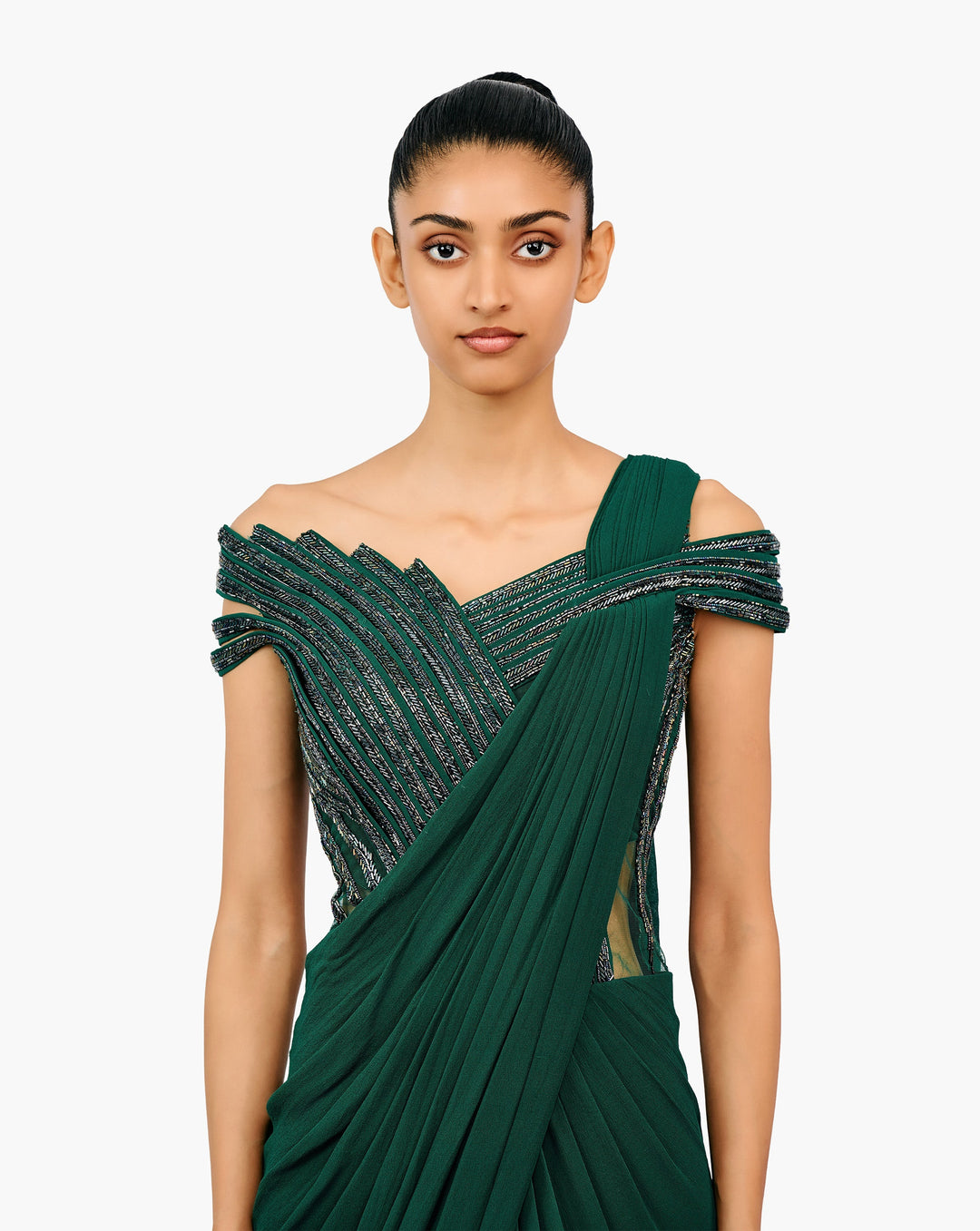 The Orbit Bloom Saree Gown