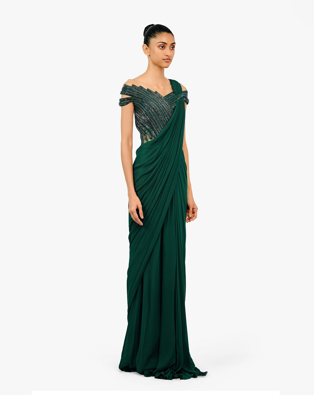 The Orbit Bloom Saree Gown