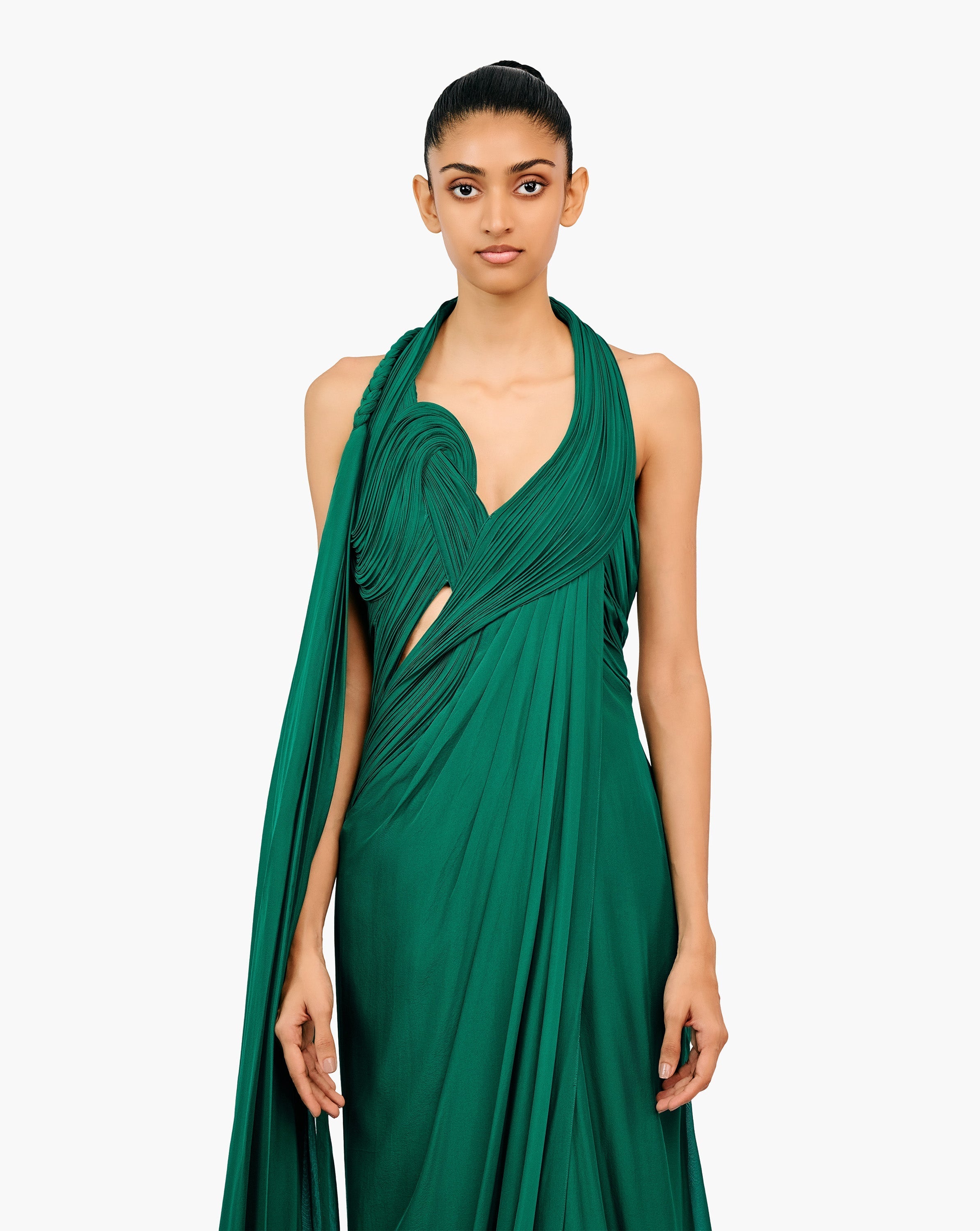 The Celestial Tide Saree Gown