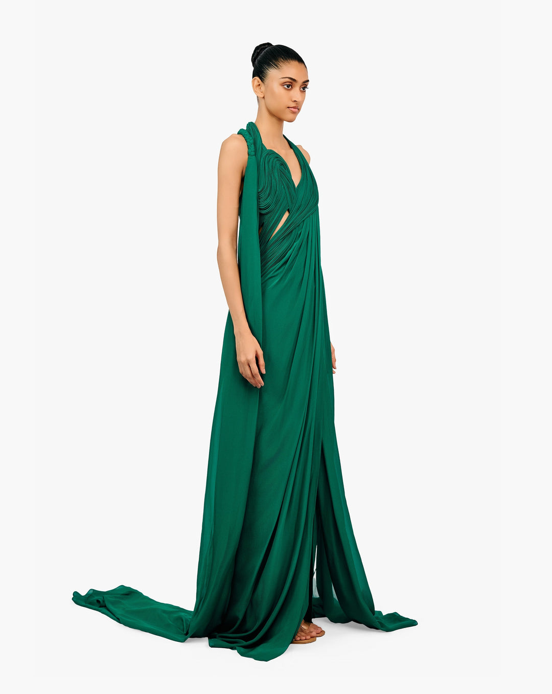 The Celestial Tide Saree Gown