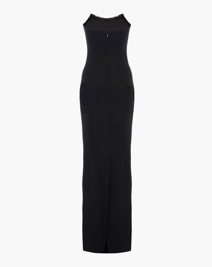The Nyx Silver Drip Column Gown