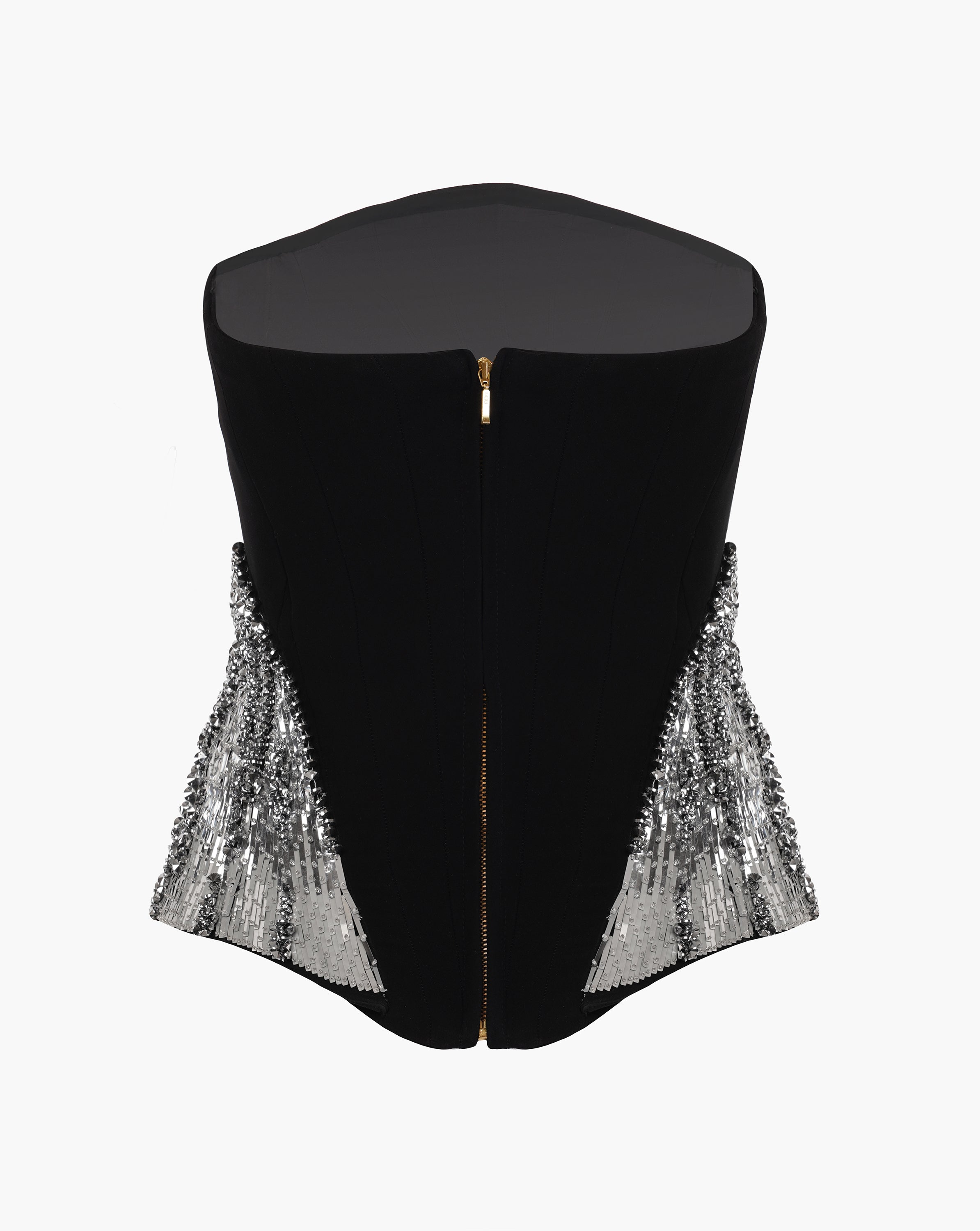 The Black Corset Peplum Top