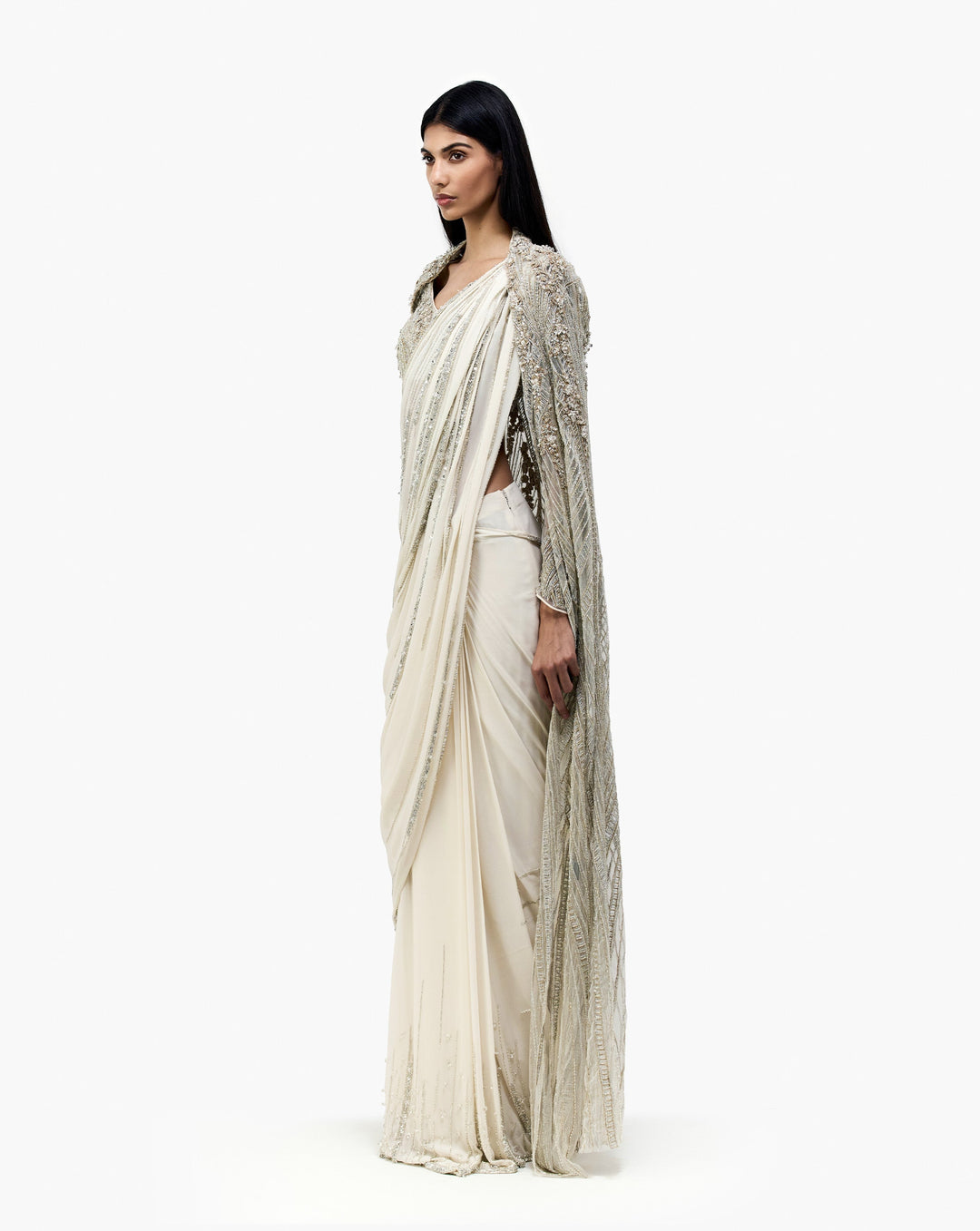 The Cosmic Crystal Saree