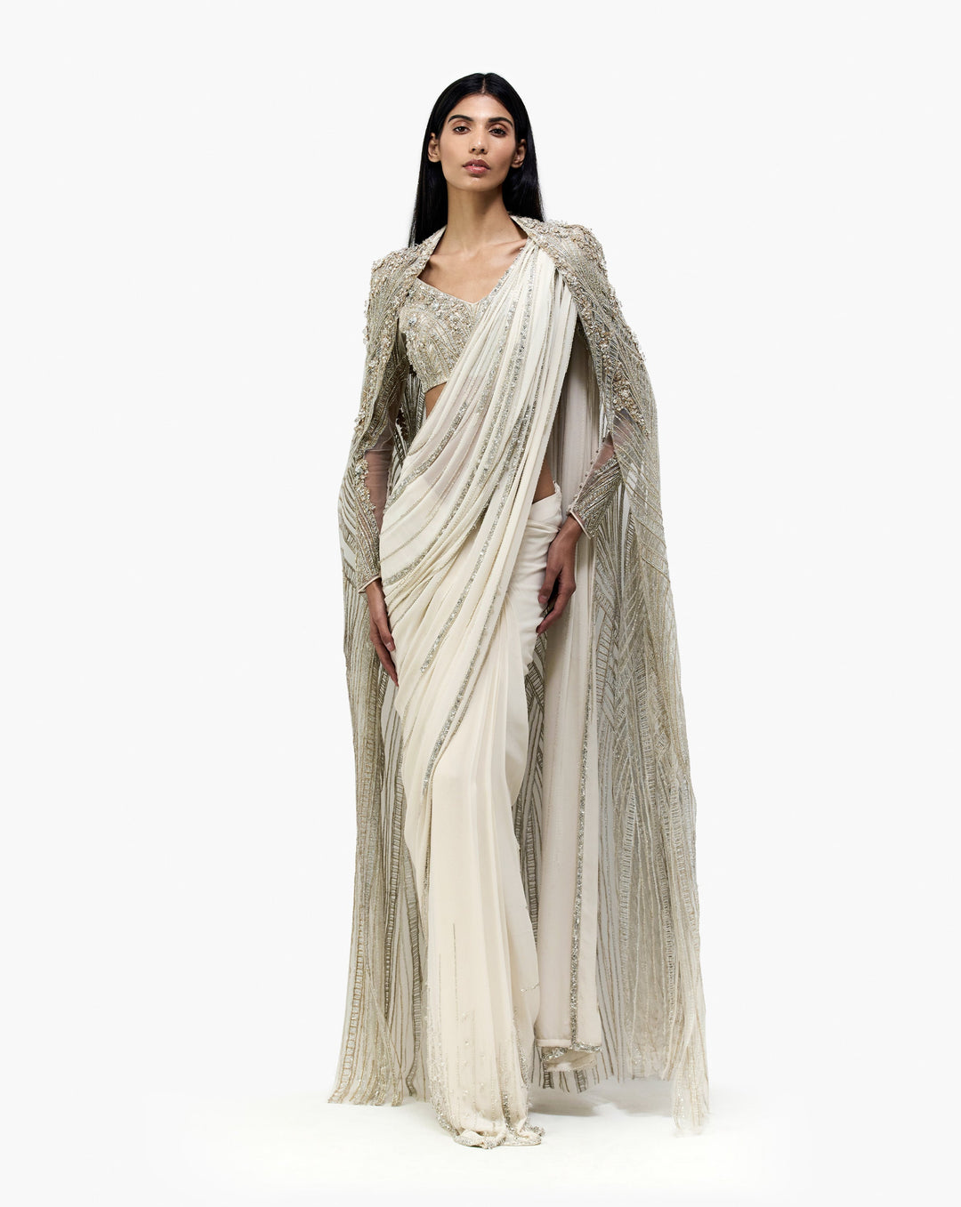 The Cosmic Crystal Saree