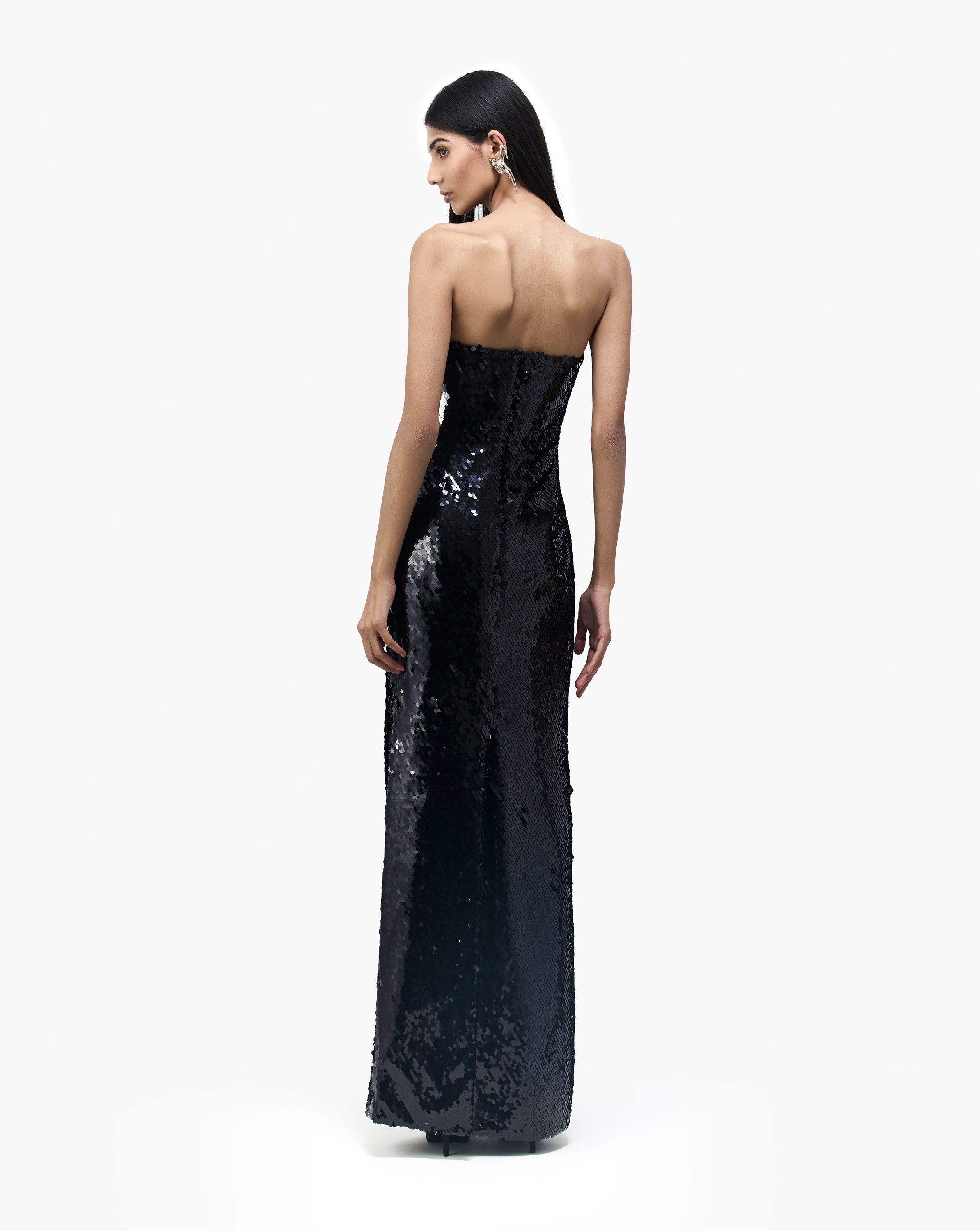 The Sequin Sculpted Column Gown