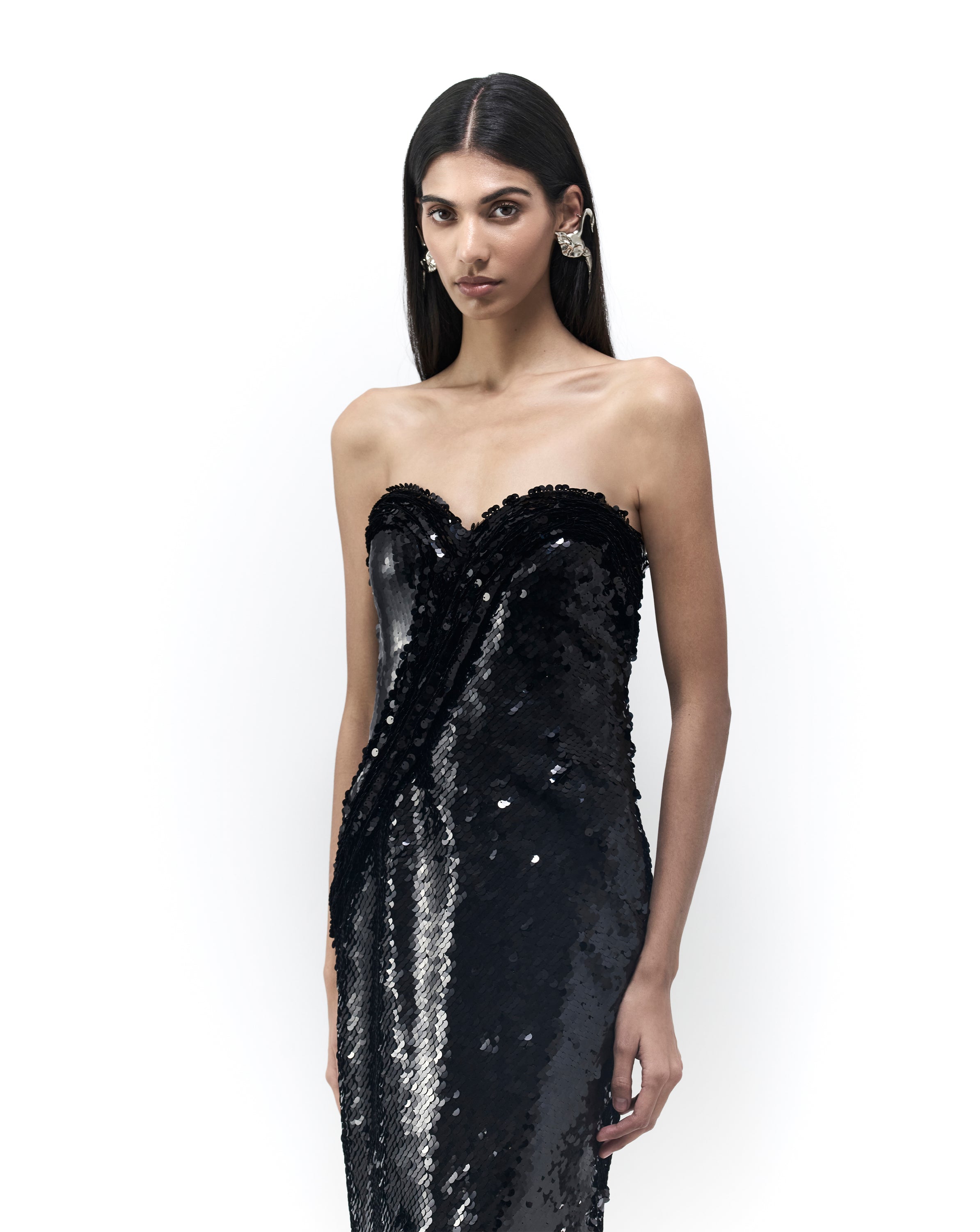 The Sequin Sculpted Column Gown