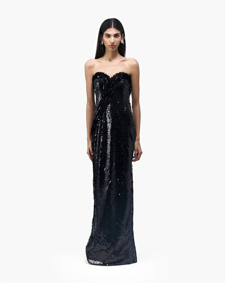The Sequin Sculpted Column Gown