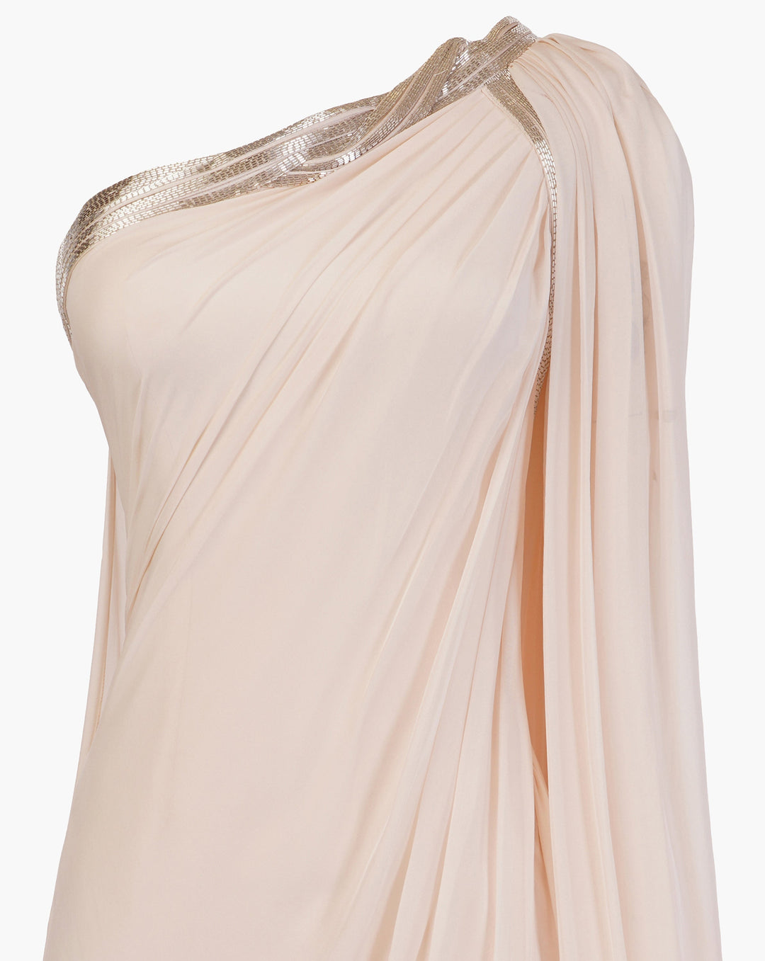 The Pearl White One-Shoulder Gown