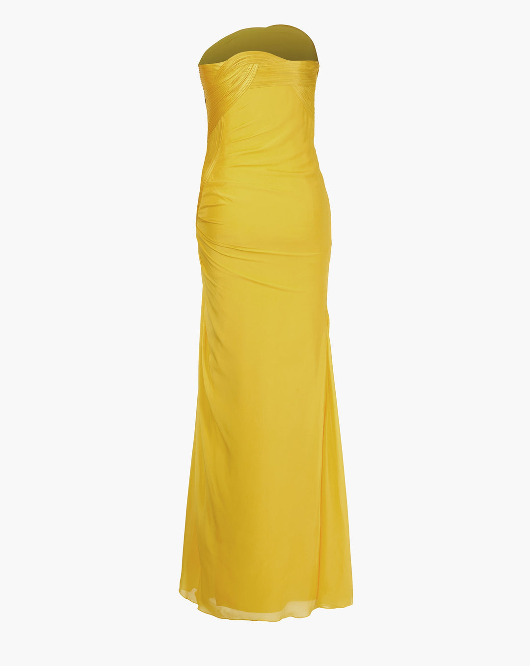 The Solaris Yellow Draped Gown