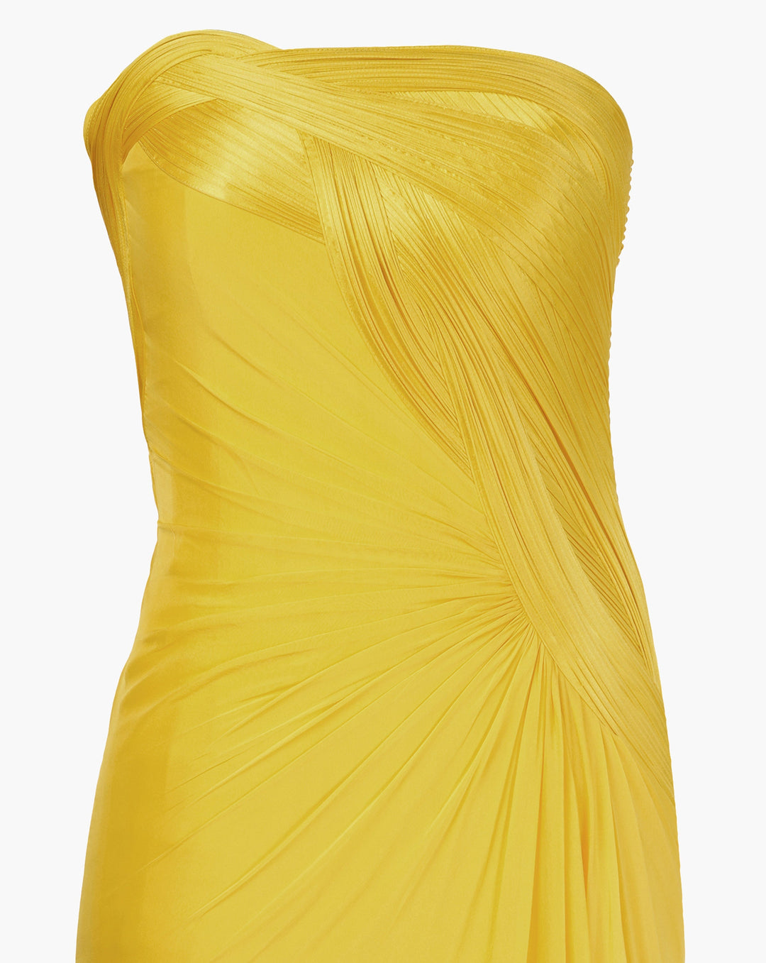 The Solaris Yellow Draped Gown