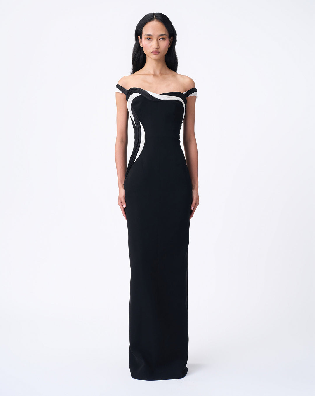 Orbital Interplay Column Gown