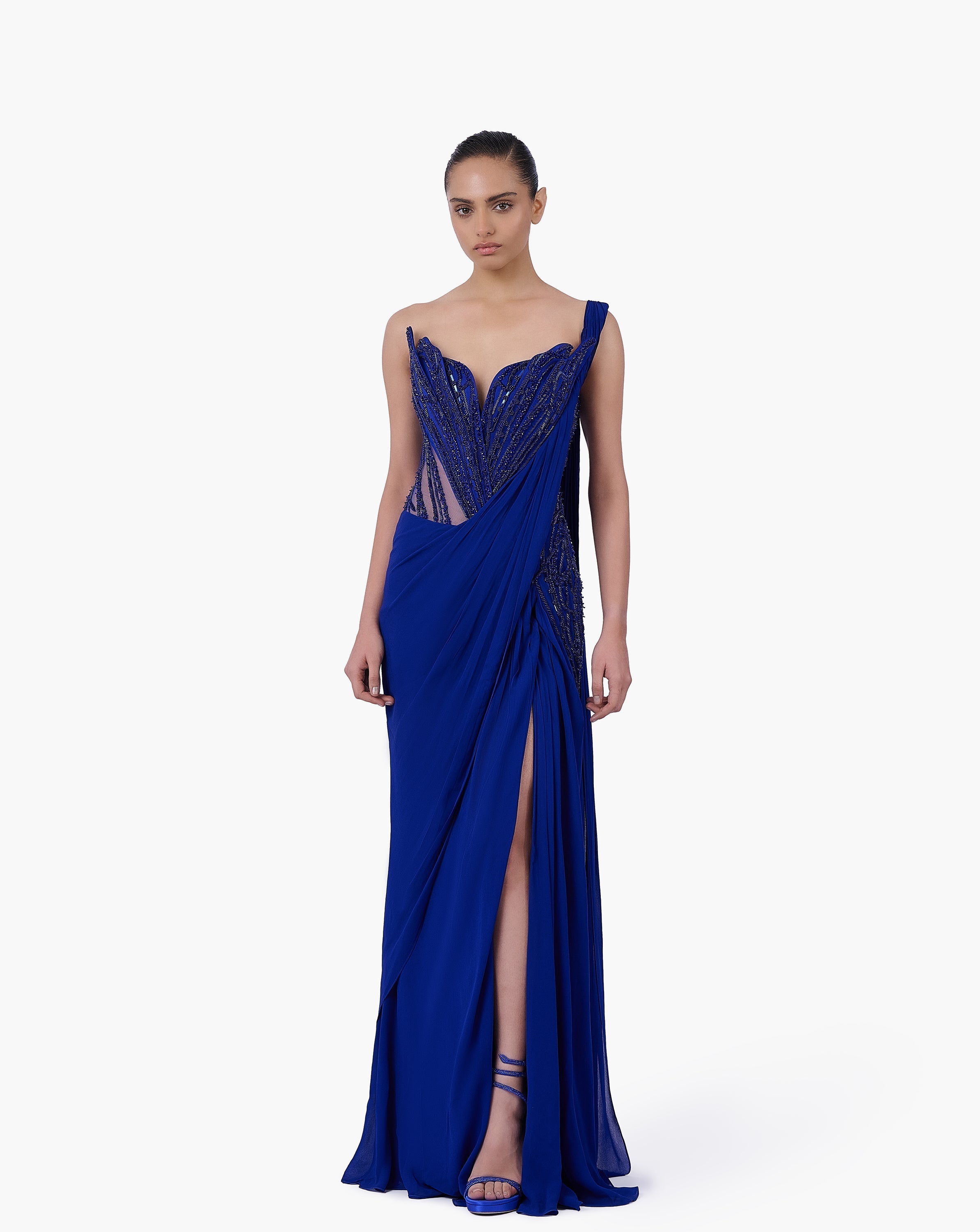 The Embellished Bodice Saree Gown