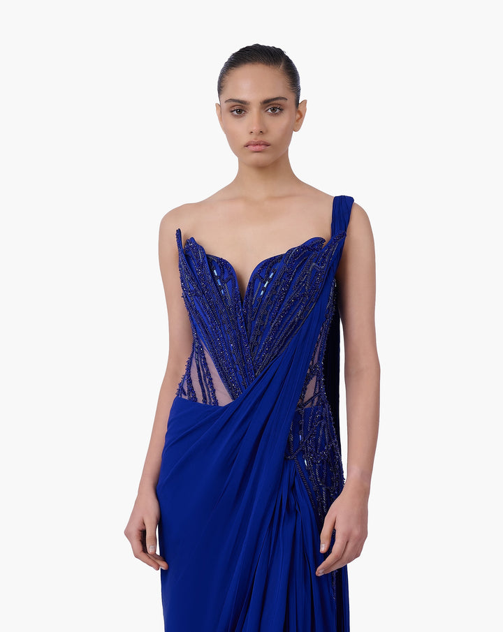 The Embellished Bodice Saree Gown