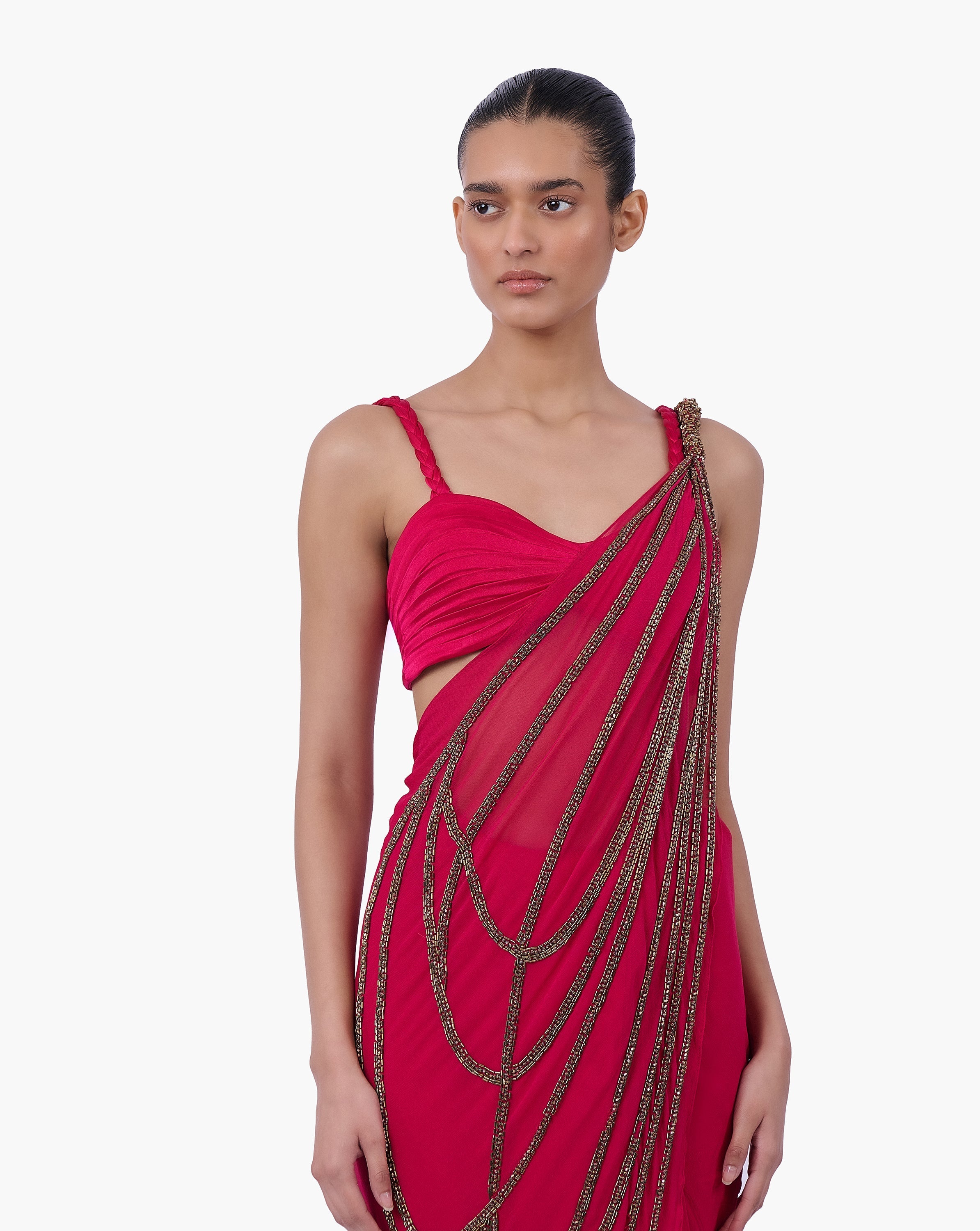 The Cascade Chain Saree