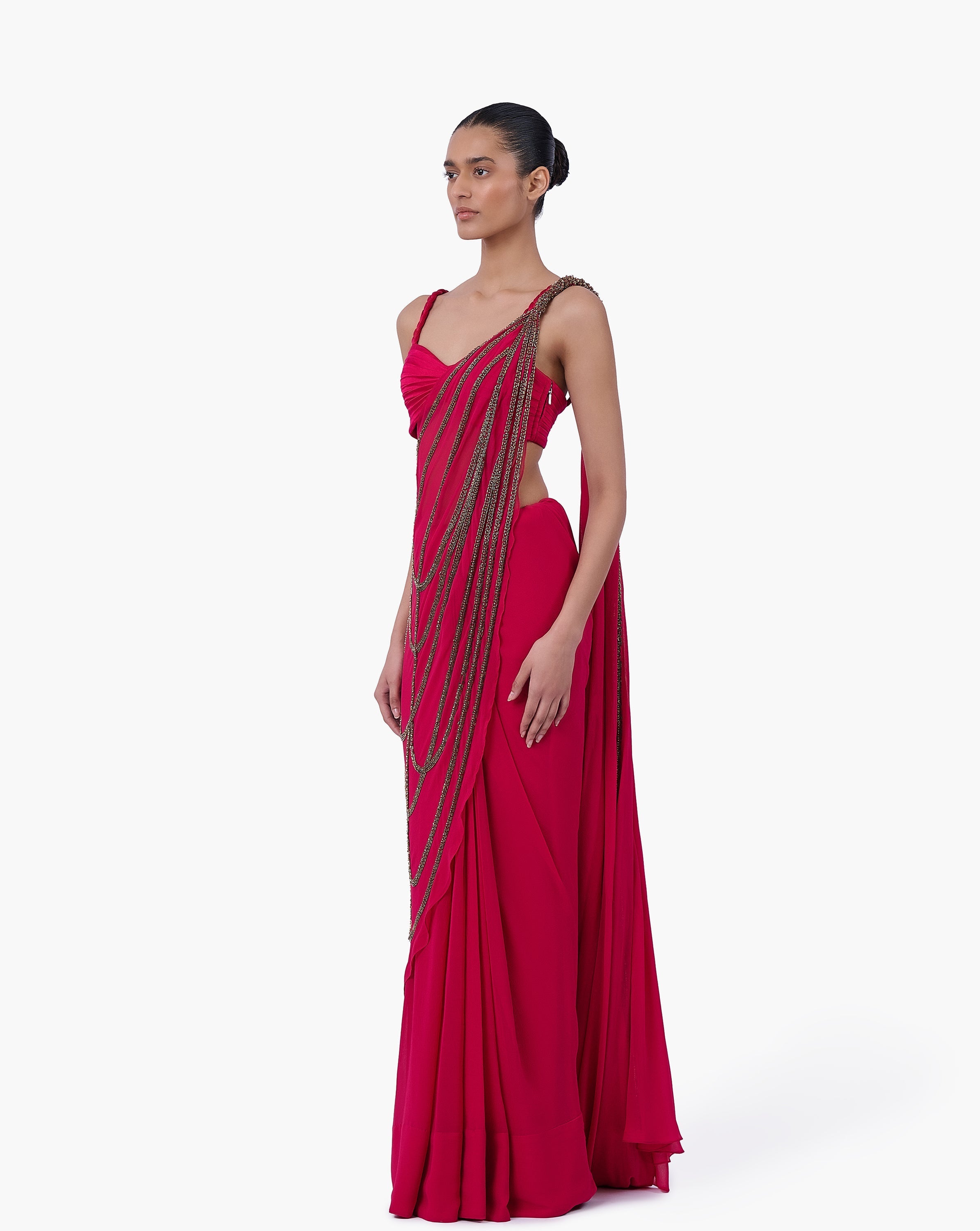 The Cascade Chain Saree